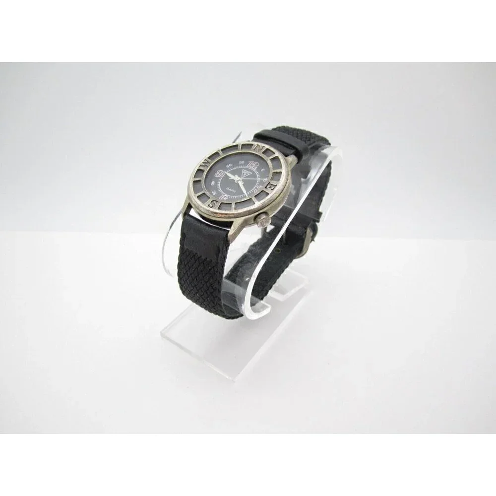 Vtg 1990 Women Guess Quartz WR Analog 34mm Dial Contemporary‎ Round Watch (F157)